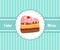 Vector pattern cover the desserts menu for cafe with a slice of delicious cake.