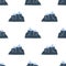 Vector pattern with cute Scandinavian multicolored mountains in the style of doodle, hugge