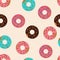 Vector pattern donuts with caramel topping