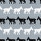 Vector pattern of goats silhouettes