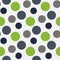 Vector Pattern with green ,grey polka dots