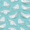 Vector pattern with paper ships