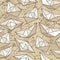 Vector pattern with paper ships