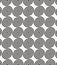 Vector pattern, repeating circles in wavy line, modern stylish monochrome.