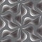 Vector pattern, repeating linear wavy flower.