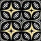Vector pattern, retro vintage four pointed stars in geometric pattern.