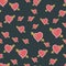 Vector pattern with wounded by cupid arrow hearts romantic concept. Can be used for fabric, wallpaper pattern, greeting