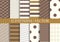 Vector patterns. Set of fabric textures. Pattern tile swatches i