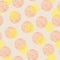 Vector Peach Yellow Abstract Geometric Circles Texture Seamless Repeat Pattern