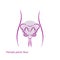 Vector pelvic floor woman simple strokes