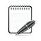 Vector pen and notepad icon