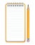 Vector pencil and notepad icon