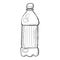 Vector Penciling Sketch Plastic Bottle