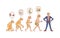 Vector people evolution from monkey to business