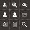 Vector people search icon set