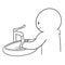 Vector of people washing hand