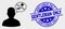 Vector Person Arguments Icon and Grunge Gentleman Only Stamp Seal