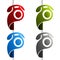 Vector phone icon at the edge of the web page. Symbol Contact us. Button of call center, services.