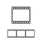Vector photo frame icon. Film strip seamless