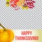 Vector photo frame for thanksgiving. autumn template social media.
