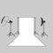 Vector photographer studio lighting equipment icon