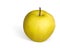 Vector of photorealistic golden apple on white background