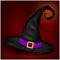 Vector picture of Halloween realistic witches hat. Illustration on nice background