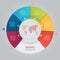 Vector pie chart template for graphs, charts, diagrams