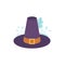 Vector pilgrim hat flat illustration isolated