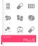 Vector pills icons set