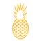 Vector pineapple with glitter outline