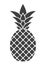 Vector pineapple icon on white background