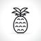 Vector pineapple line symbol icon