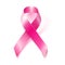 Vector pink ribbon breast cancer awareness symboll