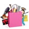 Vector Pink Shopping Bag