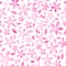 Vector pink watercolor sakura pattern