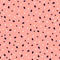 Vector pink watermelon background with black seeds.