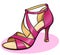Vector pink woman shoe design