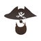 Vector pirate beard photo booth prop costume