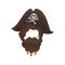 Vector pirate beard photo booth prop costume