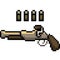 Vector pixel art ancient gun