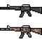 Vector pixel art assault rifle