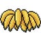 Vector pixel art banana