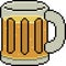 Vector pixel art beer