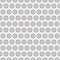 Vector pixel art black and white seamless pattern of minimalistic abstract four leaf clover flowers on white background