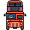 Vector pixel art bus front