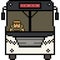 Vector pixel art bus front