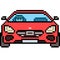 Vector pixel art car front