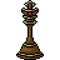 Vector pixel art chess king