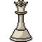 Vector pixel art chess queen